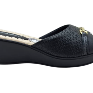 Tamanco Anabela Piccadilly 540418-8 – Preto, Confortável e Prático Calce Fácil
