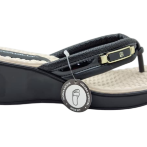 Chinelo Feminino Piccadilly 540417-9 – Salto, Confortável e WideFit – Preto