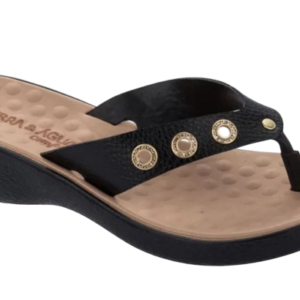 Tamanco Feminino Terra & Água Anabela Comfort 471123 – Salto Anabela Leve e Confortável