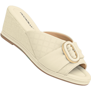 Tamanco Feminino Piccadilly 408241-1 – Off White, Confortável e Elegante