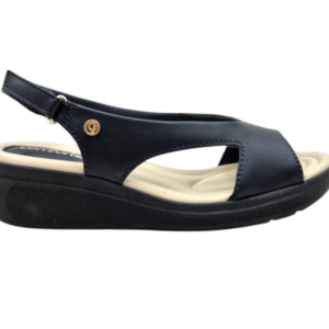 Sandália Confortável Comfortflex 2587404 Feminina – Cores Preto/Almond